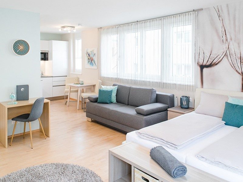 Einzimmerwohnung einrichten: Farben